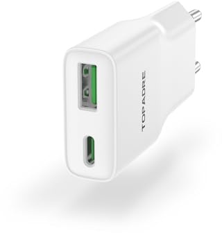 TOPADRE USB C Stecker, 20W Mini Ladestecker USB C Ladegerät Power Adapter für iPhone 17/17Pro/16/16 Pro/16 Pro Max/15 14 13 12 11 Pro Max X XS, Schnellladegerät Handy Stecker Kompakt Reisen