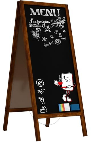 ALLboards Kundenstopper mit lackiertem Holzrahmen 150x61cm, Werbetafel, Gehwegaufsteller, Aufsteller, Straßenreiter, Kreide