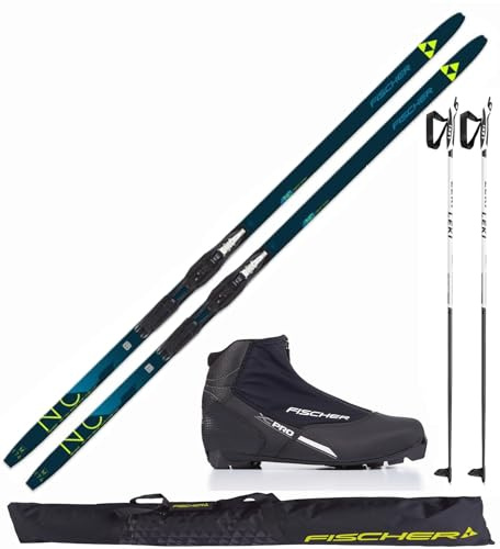 Fischer Langlaufski-Set Comfort Cruiser + Bindung + Schuhe + Stöcke + Skisack (L (184cm Länge - für 80-95kg Körpergewicht)) 2025/26