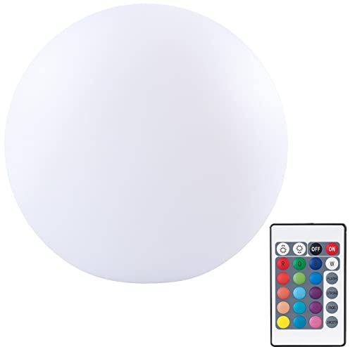 Lunartec Kugelleuchte: Kabellose Akku-Leuchtkugel für innen und außen, Ø20 cm, IP54, RGBW-LED (Kugelleuchte Akku, Stimmungslicht LED, Farbe)