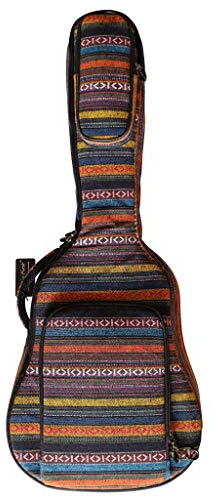 MUSIC FIRST Gepolsterter Gitarrenkoffer im Landhausstil, 91,4 cm, Reise-Gitarrentasche, 91,4 cm (91,4 cm) Gitarren-Rucksack (passend für 91,4-94 cm, 3/4 Junior-Gitarre, überprüfen Sie Foto Nr. 2 und