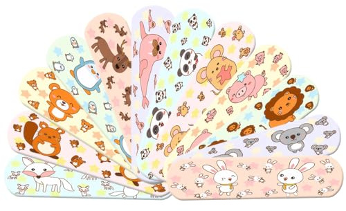 SNONESIY 120 Stück Kinderpflaster Set Transparentes Cartoon-Modell Wasserdicht Atmungsaktiv