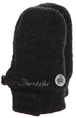 Sterntaler Baby Unisex Kinder Fäustel Handschuh - Baby Fäustlinge Winter, Baby Handschuhe - aus weicher Merino Wolle - anthrazit meliert