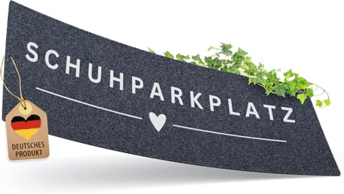 ElbFuchs Schuhparkplatz Fußmatte 100x35cm Grau I Waschbare & rutschfeste Indoor-Schuhmatte & Abtropfmatte I Ideal als Schuhunterlage & Schuhablage I Schmutzfangmatte für Flur & Eingang