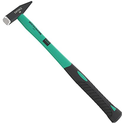 Feiner Schlosserhammer 100 Gramm mit 2K Fiberglasstiel aus der ENFORCE Serie von WIESEMANN 1893 I Hammer Kopf geschmiedet & induktiv gehärtet I 80423