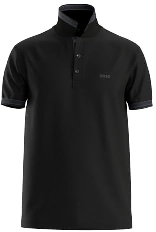 BOSS Herren Paddy Curved Polohemd, Dunkelblau, XL EU