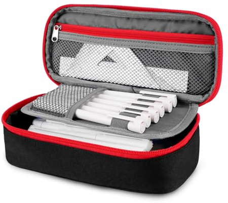 wonsar Federmäppchen Mäppchen Federtasche Etui 4 Fach Federmäppchen Mädchen Jungen Teenager Schlamppermäppchen für Schule & Büro