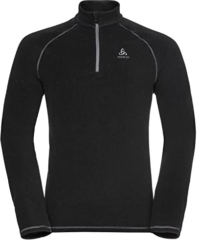 Odlo Herren Rigi Half Zip Longsleeve | Weich angerautes Recyclingfleece wärmt angenehm und bietet Bewegungsfreiheit – als Midlayer zum Wandern und Skifahren.
