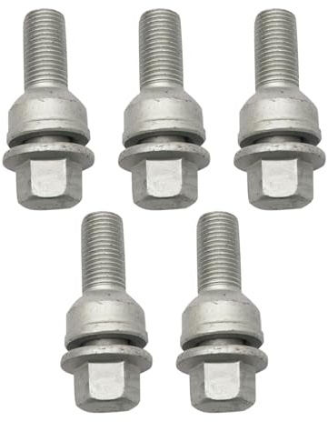 Callume Radschrauben Set – 5 Stück Radbolzen Kompatibel mit Audi A8 Q3 Q5 8RB Q7 4MB 4MG Q8 4MN Kompatibel mit VW Touareg CR7 – 8R0601295