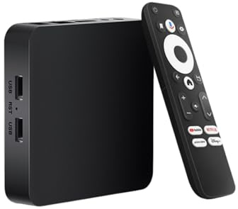 GD2 4K Streaming Box - Google TV Smart Mediaplayer, Unterstützt Netflix & Prime in 4K, AV1, HDR10+, LAN, 2X USB, Dualband WiFi, Sprachsteuerung