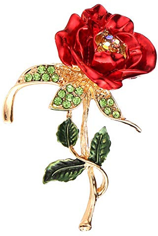 Apanphy® Brosche Damen, Muttertagsgeschenk Armband, Rose Diamant Legierung Brosche für Muttertag und Geburtstag (Rose)