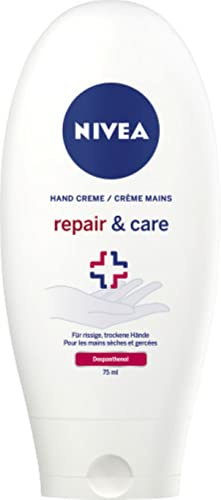 NIVEA 3in1 Repair Hand Creme (75 ml), reichhaltige Hautcreme mit Dexpanthenol für intensive Pflege, Handpflege bei sehr trockenen und rissigen Händen