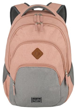 Travelite Handgepäck Rucksack, Laptop Rucksack 15,6 Zoll, BASICS, Daypack, Tagesrucksack mit vielen Fächern, 45 cm, 22 Liter