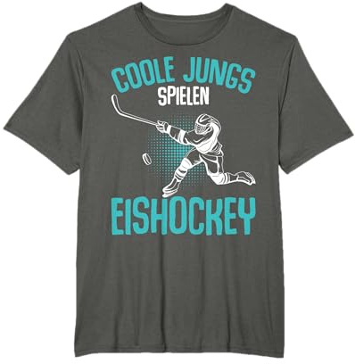 Coole Jungs Spielen Eishockey Hockey Eishockeyspieler Jungen T-Shirt