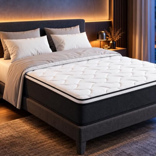 Arensberger Lena Sport Matratze 140x200 cm | 21cm hoch, H3, Memoryschaum | Taschenfederkernmatratze mit Kaltschaum, ergonomisch, punktelastisch, atmungsaktiv, Sportmatratze & Rollmatratze, Öko-Tex
