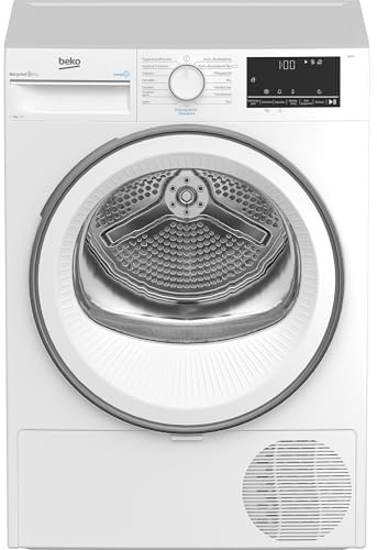Beko B3T41239 Wäschetrockner 7KG, Frontlader Wärmepumpentrockner, Allergikergeeignet, 15 Programme, Dampffunktion, Extra schlank (54,3cm tief), Multifunktionsdisplay, Schontrommel, Weiß
