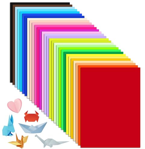 Yiichiy 60 Blatt Tonkarton A4 Bunt 230 g/m², 30 Farben, Tonpapier, Buntes Papier, Stabil Bastelpapier & Farbige Blätter, Malen Kartenherstellung Einladungen & Kinder DIY Bogen
