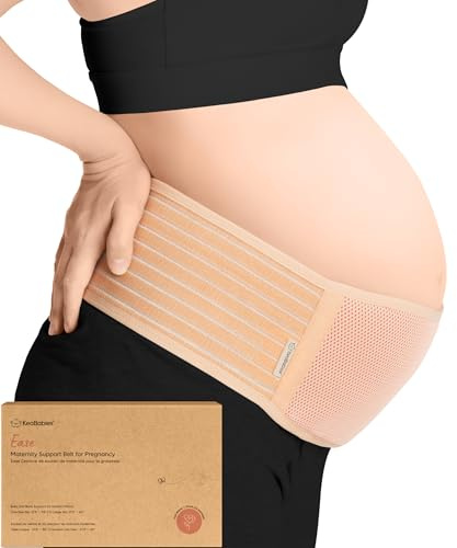 KeaBabies 1pk Schwangerschaft Bauchgurt für Schwangere (Classic Ivory, M/L) | Weiches und Atmungsaktives Schwangerschaftsgürtel, leicht verstellbarer Bauchband für den Rücken, Beckenstütze, bequem