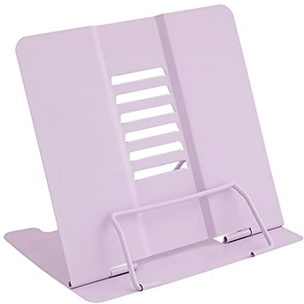 Buchständer Kinder, Leseständer, Metall Buchstütze, Buchhalter (Lila1) | Verstellbarer Winkel, Richtige Sitzhaltung, Weniger Ermüdung, für Büro, Schule, Bibliothek, Zuhause