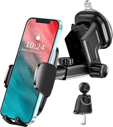 Handyhalterung Auto für Samsung Galaxy S24 S23 Plus Ultra A55 A56 A36 A25 A54 A53 A52 A15 5G,Xiaomi 12 13 14 Mi,KFZ Handyhalterung auf Armaturenbrett/Windschutzscheibe/Lüftung & Saugnapf,Handyhalter