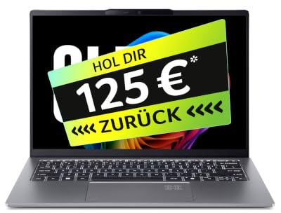 Acer Swift Go 14 AI OLED | Laptop | Ryzen Al 7 | 16GB | 512GB |mit Netzteil | 14 OLED Display | AMD Ryzen Al 7 350 | 16GB RAM | 512GB SSD | Radeon 860M | Windows 11 | QWERTZ Tastatur | SFG14-64-R3EW