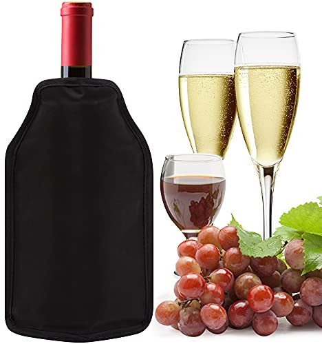 Thimmamma Weinkühler-Hülle, langlebiger Gel-Weinkühler, Gefrierschrank zum Kühlen von Prosecco, Champagner, Bier & Weinflaschen, perfekt für Dinnerpartys & Grill-Picknick