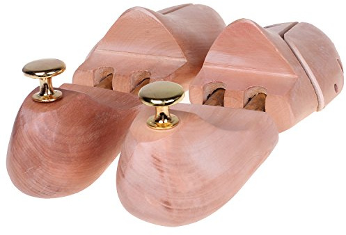 HIMRY 1 Paar | Naturholz Schuheleisten Schuhspanner Schuhdehner, Schuhspanner aus Holz, mit Griffknopf, geteilte und einstellbare Vorderblatt, Gr. 39 / Gr. 40, Gr. 39, Gr. 40, KXB6000-39