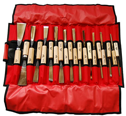 Stubai Schnitzwerkzeug-Set 20-teilig – Profi-Schnitzsatz mit geraden und schrägen Balleisen, Flacheisen, Hohleisen, 1 mm & 2 mm bis 25 mm– präzise Holzschnitzerei – Austria