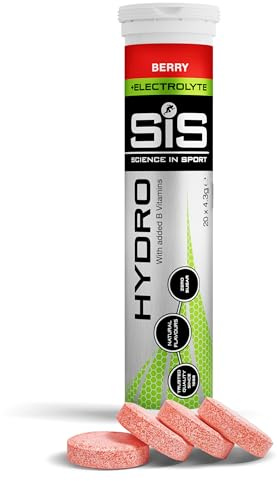 Science in Sport HYDRO Tabletten 20 Stk. Beere Limette - Elektrolyte Tabletten, Vegan, Brausetabletten für einen ausgeglichenen Elektrolyte-Haushalt (Verpackung kann variieren)