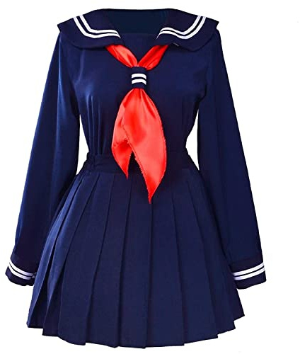 Brandneu japanische dchen Sailor Uniform Shirts JK Uniform Anime Cosplay Kostüme Set Hemd + Faltenrock + rote Fliege