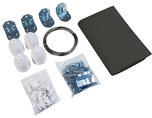 Windhager Sonnensegel-Seilspann-Set, 270 x 140 cm, Sonnenschutz, atmungsaktiv, Polyestergewebe, Anthrazit