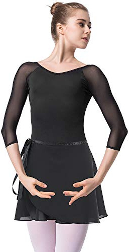 Bezioner Ballettanzug Mädchen 3/4 Arm Gymnastikanzug Damen Trikot Turnanzug