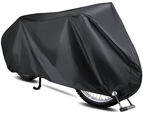 Motorradabdeckung Outdoor Wasserdicht Winterfest, UV-Beständiges Abdeckung für Motor Moped Roller Motorroller Fahrräder Scooter, 200x70x110cm
