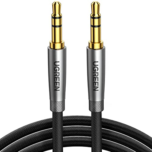 UGREEN 3,5mm Klinke auf Klinke Aux Kabel Stereo Audio Klinkenkabel für Autoradio, Kopfhörer, Galaxy A/M Serien, Redme Note Serie, PC, Tablets, Lautsprecher, MP3/ MP4 Player usw. (2m)