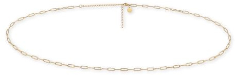 Bauchkette - verstellbare Ketten (78-93cm) in 18K Vergoldung I Wasserfeste Körperkette für Damen I Hautverträgliche Body Chain