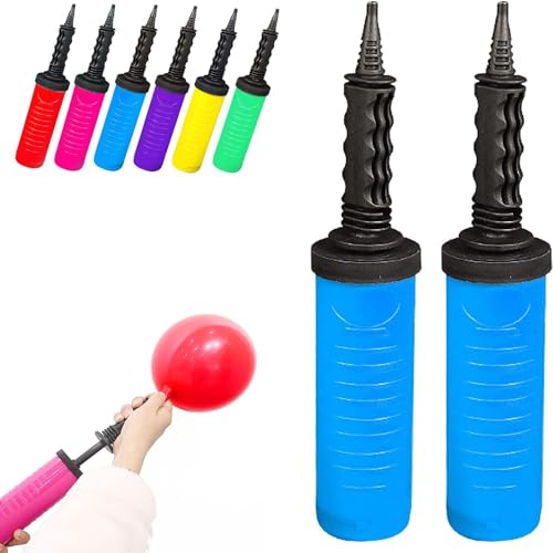 2er-Pack Ballonpumpe, manueller Inflator, Ballon-Handpumpe, geeignet für Ballons, Ballonbogen-Kit, Ballongirlande, Konfetti-Ballon und Folie