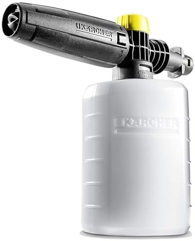 Kärcher FJ 6 Schaumdüse (Behältervolumen: 0,6 l, manuell regulierbarer Reinigungsmittelverbrauch, transparenter Behälter, kompatibel für alle Hochdruckreiniger K2 - K7)