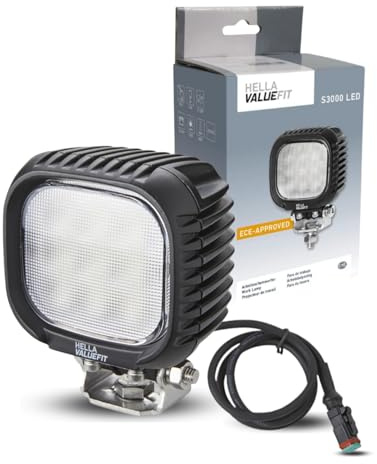 HELLA Valuefit S3000 LED Arbeitsscheinwerfer 12-24Volt | 3000 echte Lumen stark - IP67 wasserdicht - Offroad Scheinwerfer für Traktor Auto LKW SUV UTV ATV - 1GA 357 109-002