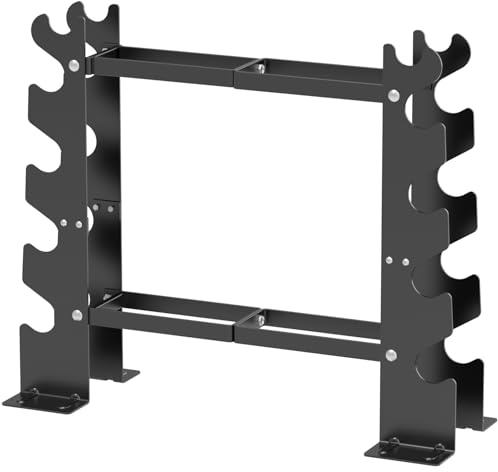 Hantelständer für Krafttraining Hantelscheibenständer Hantelablage Kurzhanteln Ständer für Aufbewahrung von Gewichten Kurzhantelständer Dumbbell Rack (schwarz)