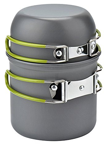 Cozyswan Picknick Topf Camping Kochgeschirr Campinggeschirr Outdoor Wandern Cookware Set, aus Legierter Stahl
