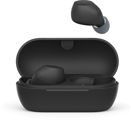 Sony WF-C710NSA Truly Wireless Noise Cancelling Earbuds, leichte Kopfhörer, Touch-Bedienung, Multipoint-Verbindung, IPX4, bis zu 40 HR-Akku, Quick Charge, iOS & Android - Schwarz
