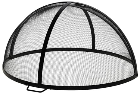 Esschert Design Feuerstellengitter, Funkenschutz, halbkugel, faltbar, ca. 60 cm x 60 cm x 33 cm