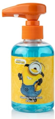 Top Media 229395 - Minions Seifenspender mit Sprachchip, kichernde Geräusche, Füllmenge 250 ml, Hygiene, Seife, Flüssigseife, Musik, Badezimmer