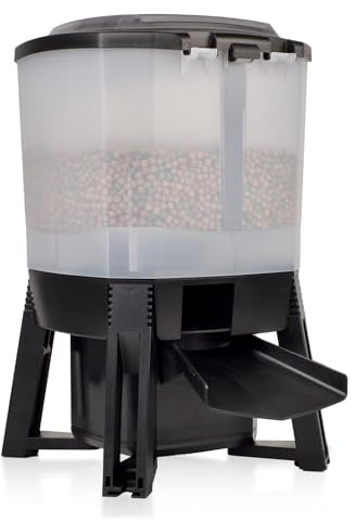 Wagner Green Solar Teich Futterautomat Automatic Fishfeeder 6 Liter, programmierbarer Futterspender für Fischfutter Pellets…