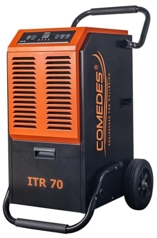 Comedes Bautrockner Luftentfeuchter ITR 70 (max.70 Liter / 24h) Geeignet für Räume und Keller bis 150m² / 345m³