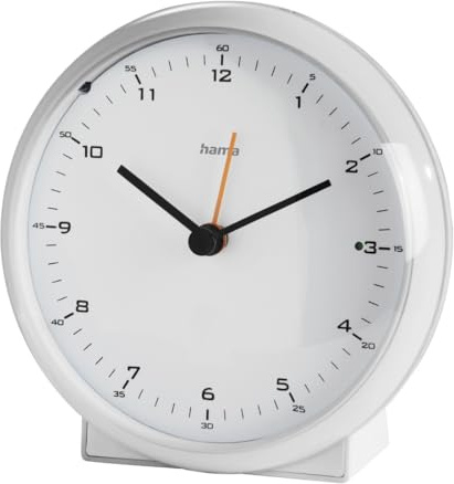 Hama Funkwecker Elegance Pro, geräuscharm, Weiß