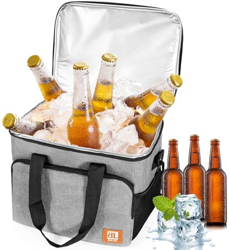 GLANXY Kühltasche, Eistasche, Thermotasche | Picknicktasche | Lunchtasche | Warmhaltetasche | Camping/BBQ/Büro/Picknick/Arbeit | Wasserdicht & Auslaufsicher