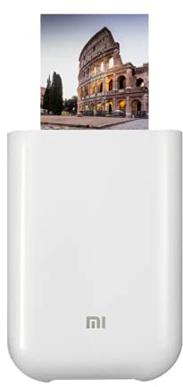 Xiaomi Mi Portable Photo Printer, tragbarer Laserdrucker, glänzendes Fotopapier, Thermodruck, Bluetooth/USB/WLAN, Weiß, italienische Version