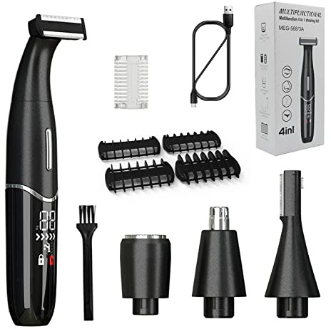 OBEST Nasenhaartrimmer Nasenhaarschneider 4 in 1 USB Ohrhaarschneider | Professioneller Schmerzfreier Ohrenhaartrimmer für Männer und Frauen Körper oder, Gesichtsrasierer IPX7 Wasserdichte