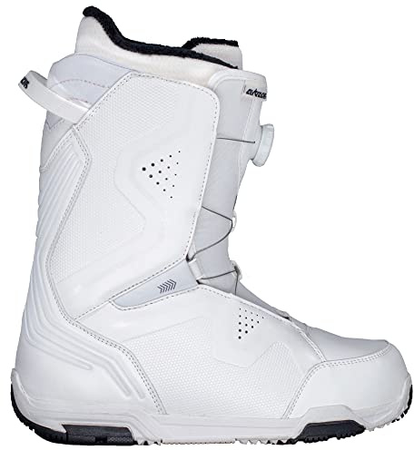Airtracks Damen Snowboard Boots Strong Atop Speed Lacing Weiß | ATOP Drehverschluss, thermoformbarer Innenschuh, Gel-Dämpfung, Medium Flex – All Mountain Freestyle Freeride